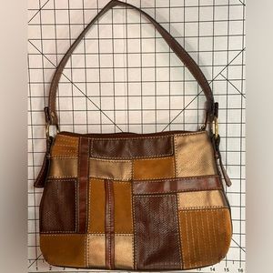 Beautiful Vintage Relic Leather Patchwork Purse Shoulder Bag